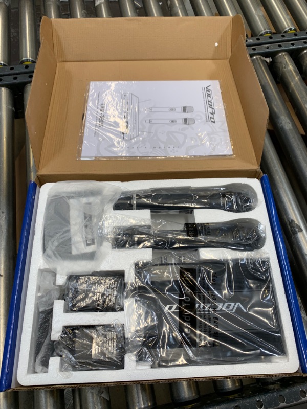 Photo 3 of VocoPro UHF-3205 UHF-Dual Channel Rechargeable Wireless Microphone System, 21.00 x 21.00 x 23.00 --- Box Packaging Damaged, Item is New
