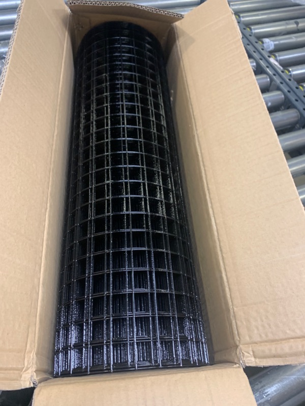 Photo 3 of 24'' x 50' 1inch Hardware Cloth 16 Gauge Black Vinyl Coated Welded Fence Mesh for Home and Garden Fence and Home Improvement Project (24'' x 50') 24inch×50ft --- Box Packaging Damaged, Item is New
