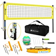 Photo 1 of Airist Heavy Duty Volleyball Net Outdoor with Steel Anti-Sag System, Adjustable Aluminum Poles, Professional Volleyball Nets Set for Backyard and Beach, Volleyball and Carrying Bag --- Box Packaging Damaged, Item is New, Item is Missing Parts

