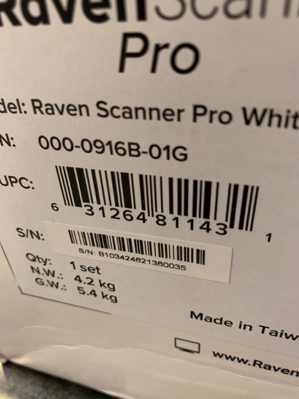 Photo 6 of Raven Pro Document Scanner - Huge Touchscreen, High Speed Color Duplex Feeder (ADF), Wireless Scan to Cloud, WiFi, Ethernet, USB, Home or Office Desktop White --- Box Packaging Damaged, Item is New
