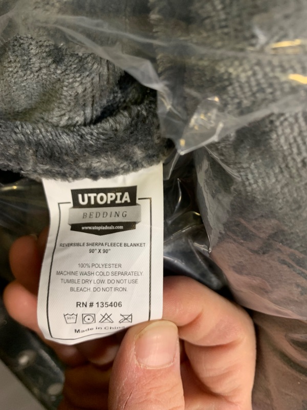 Photo 1 of 90"x90" Gray Comforter --- No Box Packaging, Minor Use, Item is Dirty From Previous Use

