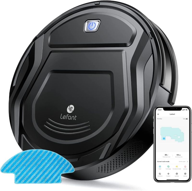 Photo 1 of Lefant Vacuum and Mop Combo, WiFi/App/Alexa Control, 2000Pa Strong Suction 2 in 1 Mopping Robotic Vacuum Cleaner, Self-Charging, Tangle-Free, Slim, Ideal for Hard Floor, Pet Hair, Carpet M210B
