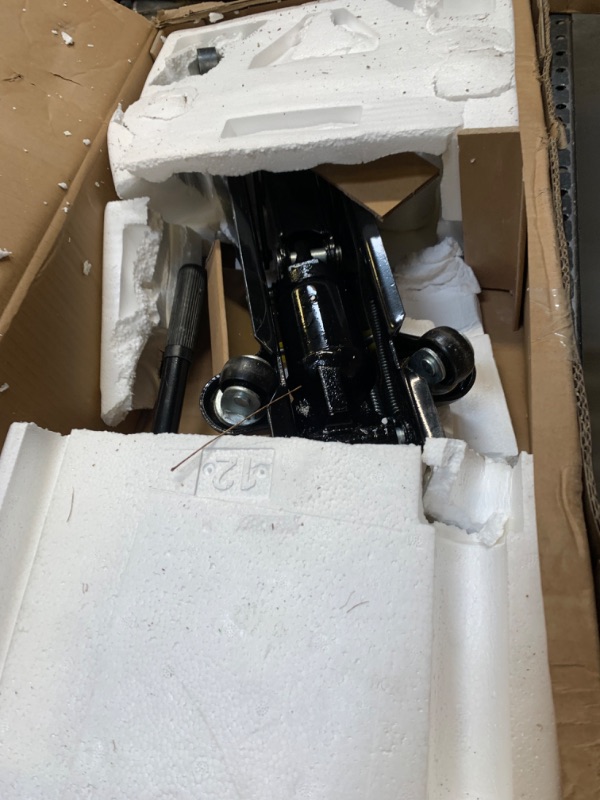 Photo 4 of Arcan Xl20 Black Low Profile Steel Service Jack - 2 Ton Capacity --- Box Packaging Damaged, Moderate Use, Scratches and Scuffs on Metal
