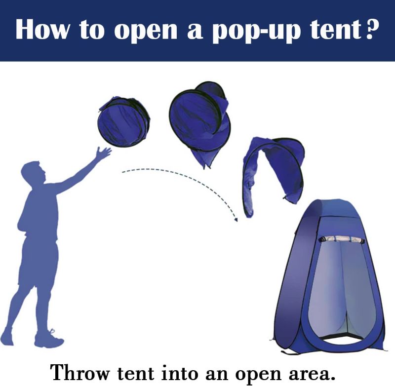 Photo 1 of  Pop Up Pod Changing Room Privacy Tent – Instant Portable Outdoor Shower Tent, Camp Toilet, Rain Shelter for Camping & Beach – Lightweight & Sturdy, Easy Set Up, Foldable - with Carry Bag
