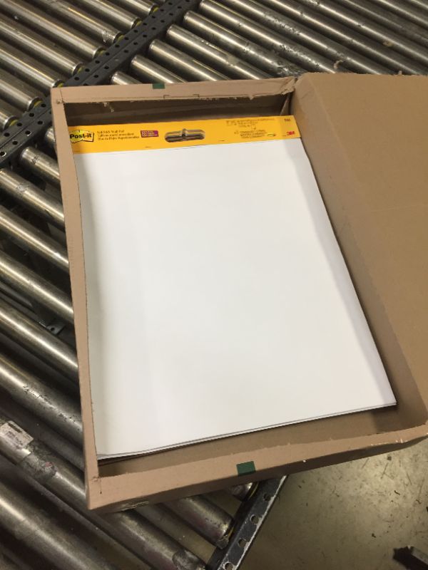 Photo 2 of Post-it Self-Stick Plain Paper Wall Pad, Repositionable, Bleed Resistant, 20" x 23", White - 1 Carton (4 Pads)