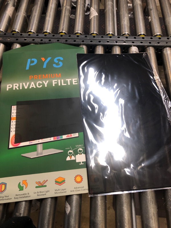 Photo 3 of [2023 Newest] PYS Computer Privacy Screen 24 Inch - Monitor Privacy Screen Shield for 16:9 Widescreen - Anti-Glare Protector and UV-Blocking Screen Privacy Filter - Black 24 Inch (Diagonal) - 16:9 Aspect Ratio