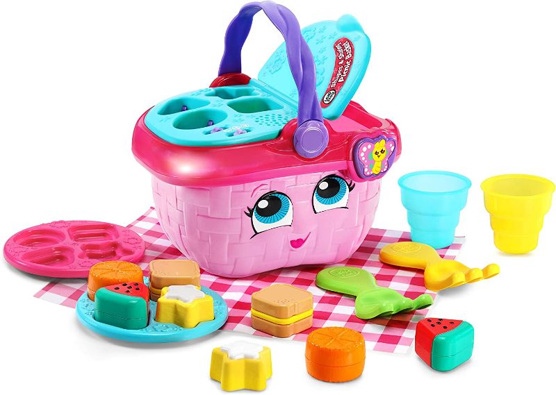 Photo 1 of LeapFrog Shapes & Sharing Picnic Basket, Pink 6.22 x 8.66 x 6.69 inches
