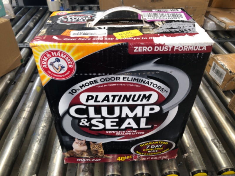 Photo 2 of ARM & HAMMER Clump & Seal Platinum Cat Litter 40 lb