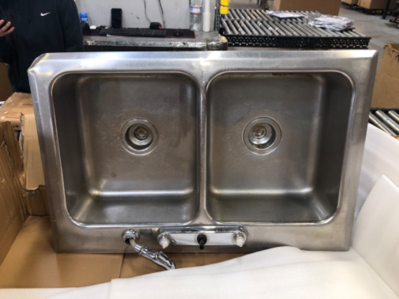 Photo 1 of 33" x 22" Stainless Steel Dual Sink
