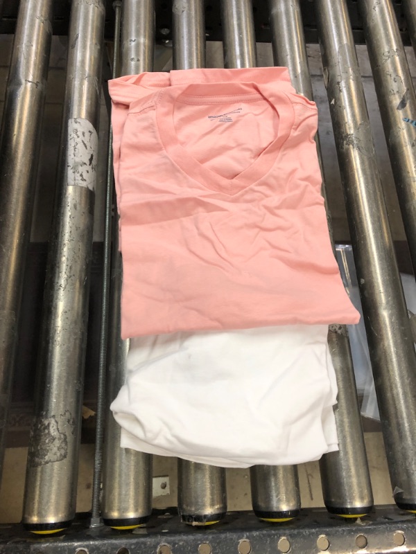 Photo 1 of 2 PACK OF WOMENS SHIRTS PINK AND WHITE LARGE SLIM 