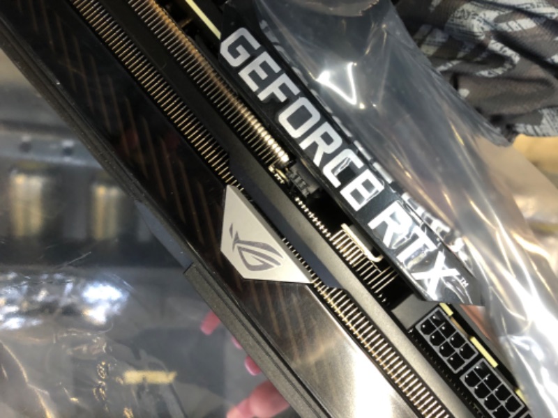 Photo 4 of ASUS ROG Strix NVIDIA GeForce RTX 3080 V2 OC Edition Gaming Graphics Card (PCIe 4.0, 10GB GDDR6X, LHR, HDMI 2.1, DisplayPort 1.4a, Axial-tech Fan Design, 2.9-Slot, Super Alloy Power II, GPU Tweak II) Graphic Card