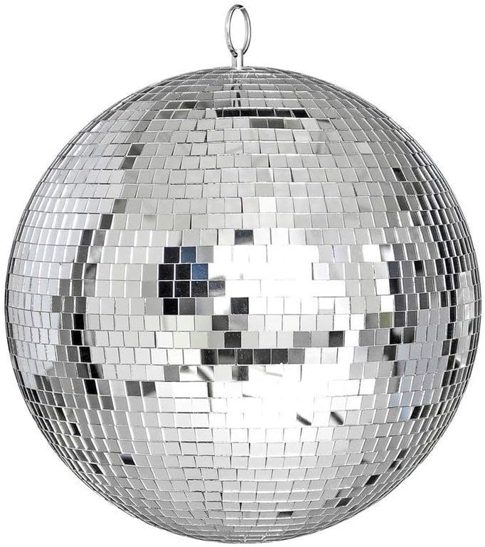 Photo 1 of Alytimes Mirror Disco Ball - 8-Inch Cool and Fun Silver Hanging Party Disco Ball –Big Party Decorations, Party Design
