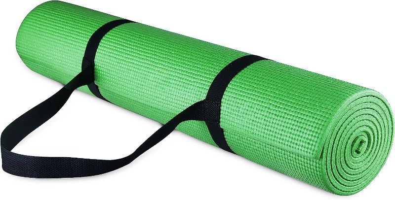 Photo 1 of All Purpose 1/4-Inch High Density Anti-Tear Exercise Yoga Mat with Carrying Strap