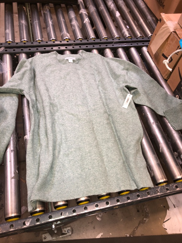 Photo 2 of Amazon Essentials Women's Classic-Fit Soft Touch Long-Sleeve Crewneck Sweater (Available in Plus Size) 1X Sage Green Heather