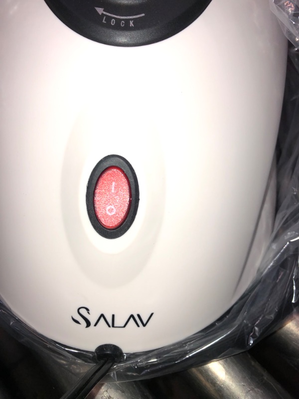 Photo 2 of SALAV X3A Heavy Duty Commercial Full-Size Garment Steamer with Foot Pedals and Extra Large 3L (101.5 oz) Water Tank, 1800 watts, 90+min of Continuous Steam (White)
