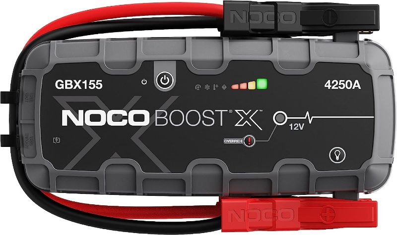 Photo 1 of NOCO Boost X GBX155 4250A 12V UltraSafe Portable Lithium Jump Starter, Car Battery Booster Pack, USB-C Powerbank Charger, and Jumper Cables for up to 10...
