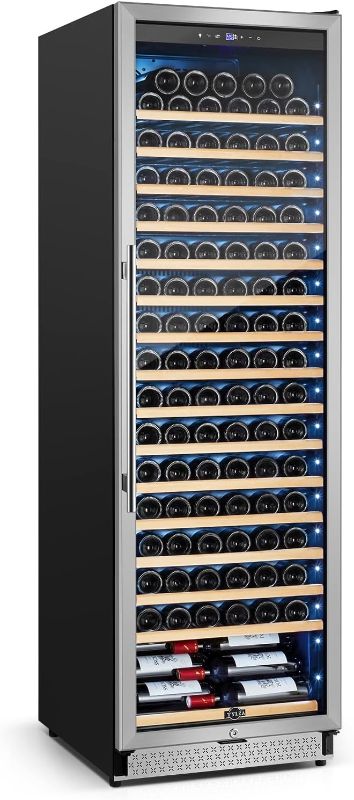 Photo 1 of Tylza Upgraded 189 Bottles Wine Cooler Refrigerator, 24 Inch Tall Wine Fridge Built-in or Freestanding with Professional Compressor, Low Noise Fast Cooling and Intelligent Temperature Memory
(factory sealed) 