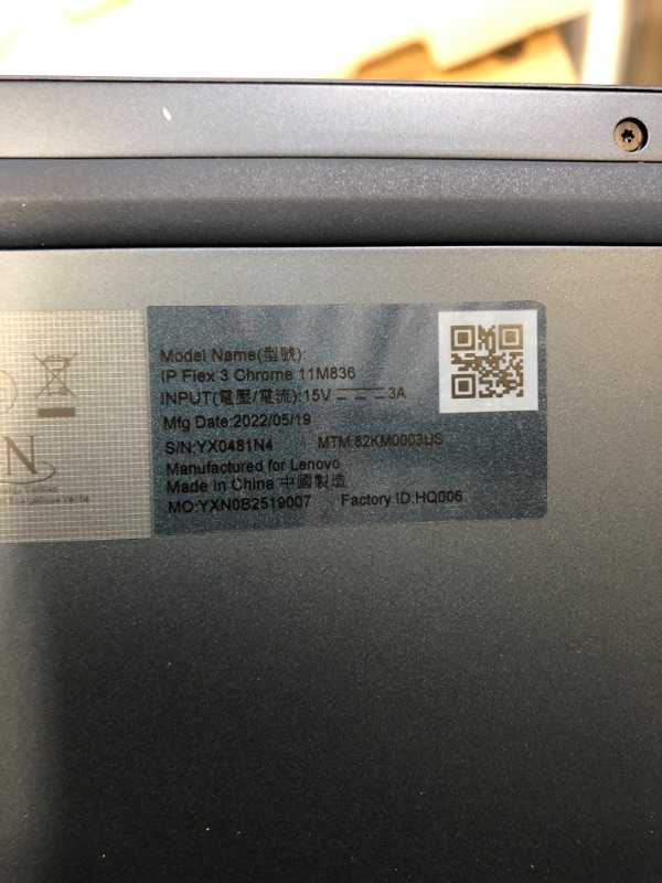 Photo 4 of Lenovo Chromebook Flex 3 11" Laptop, 11.6-Inch HD IPS Display, MediaTek MT8173C, 4GB RAM, 64GB Storage, Chrome OS, Blizzard White 11.6 Laptop Only Blizzard White
