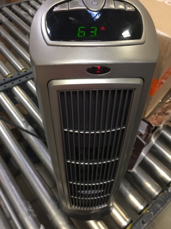 Photo 2 of Lasko 1500W Digital Ceramic Space Heater with Remote, 755320, Silver