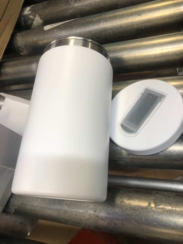 Photo 1 of BALIBETOV Yerbero Yerba Container with Spout - Stainless Steel Container Pouring Lid Easy Filling Mate Cup - Works for Sugar Dispenser sugar container and Coffee Container For Ground Coffee (White)
