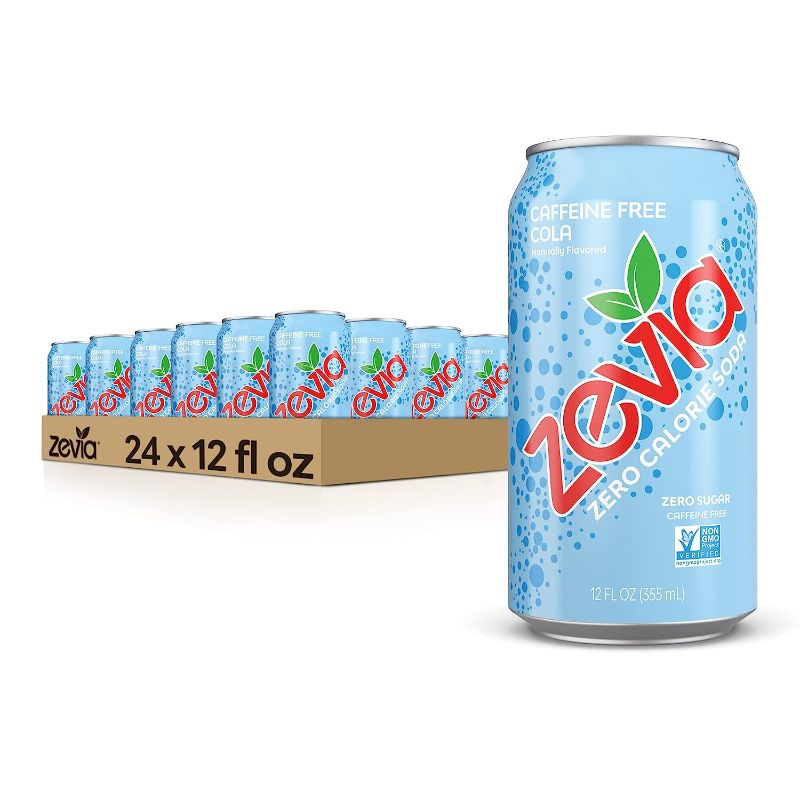 Photo 1 of Zevia Zero Calorie Soda, Caffeine Free Cola, 12 Ounce Cans (Pack of 24)
