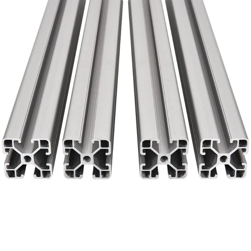 Photo 1 of 4PCS T Slot 4040 Aluminum Extrusion Profile 23.6'',European Standard Anodized Linear Rail for 3D Printer Parts and CNC DIY 600mm Silver(23.6inch)
