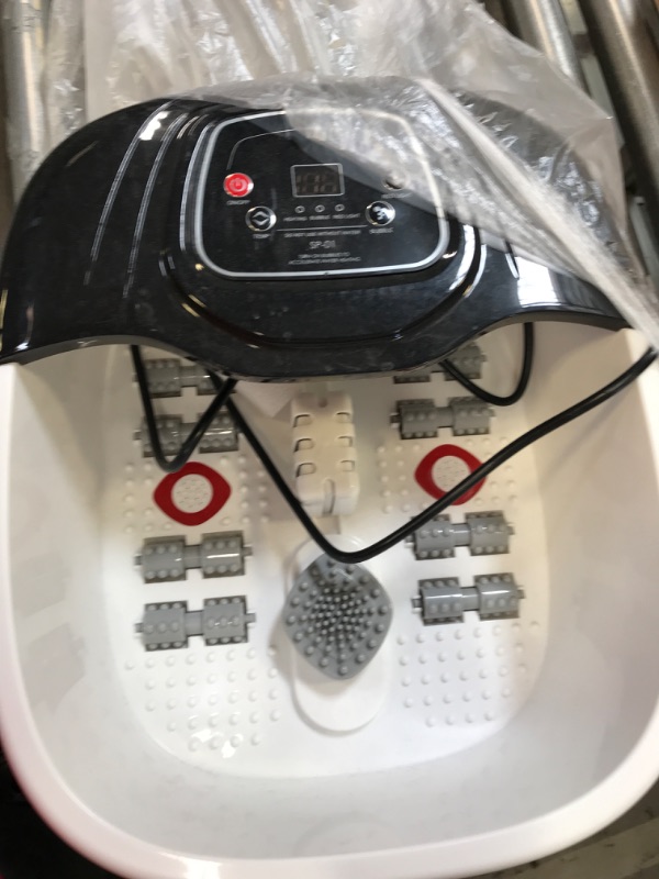 Photo 3 of Foot Spa Bath Massager with Heat, Bubble and Vibration, Digital Temperature Control, Pedicure Foot Soaker with 8 Rollers for Soothe and Comfort Feet