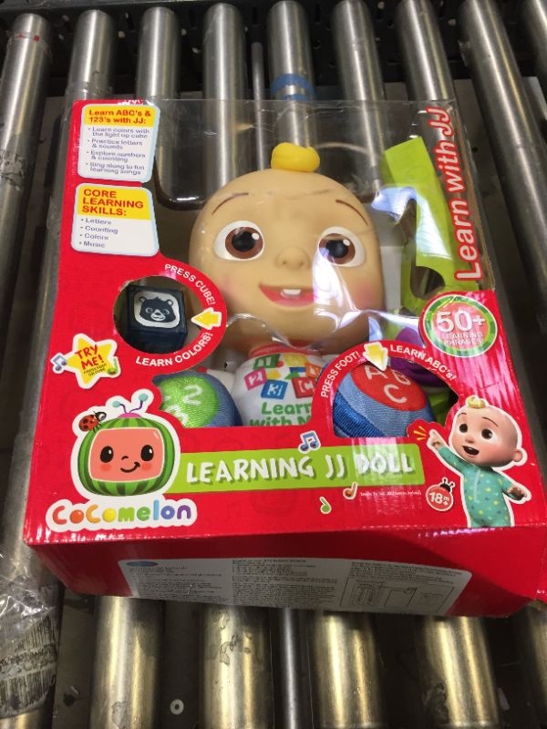 Photo 3 of CoComelon Interactive Learning JJ Doll with Lights, Sounds, and Music to Encourage Letter, Number, and Color Recognition, Kids Toys for Ages 18 Month ---PACKING IS DAMAGED -- 