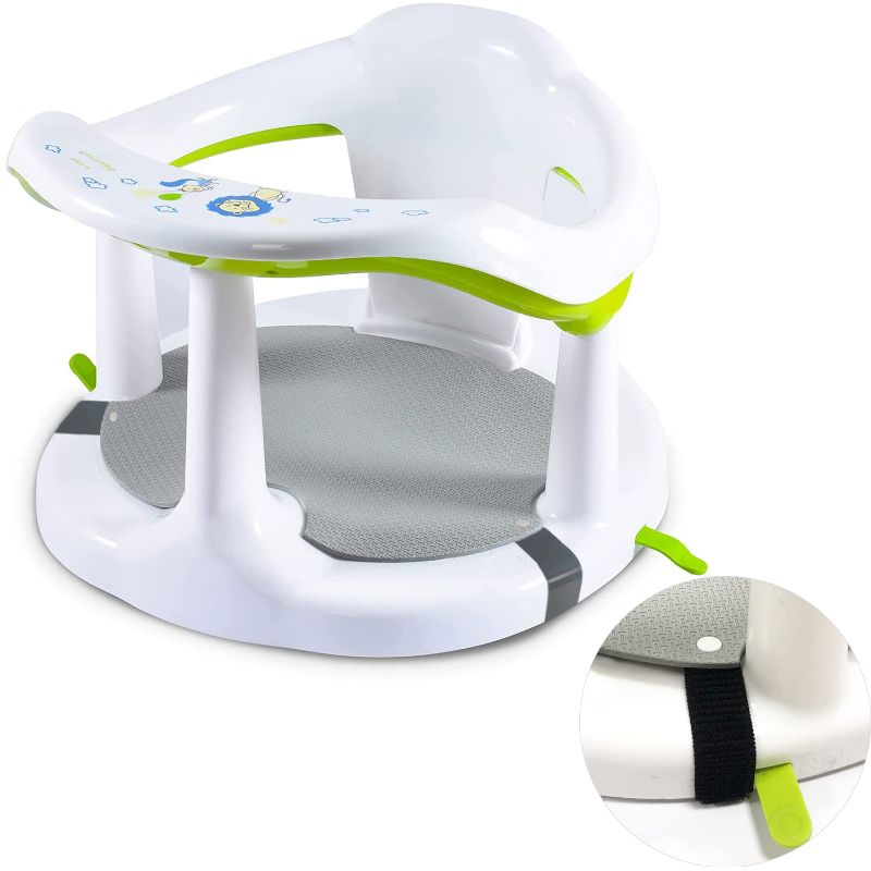 Photo 1 of CAM2 Baby Bath Seat, Non-Slip Infants Bath tub Chair with Suction Cups for Stability, Newborn Gift, 6-18 Months (White)
