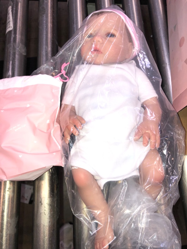 Photo 2 of EURORA Reborn Baby Dolls Girl, 18 Inch Silicone Reborn Baby, Reborn Baby Dolls Girl Vinyl Silicone Body, Sweet Girl Reborn Baby Dolls with Clothes and Bottles Gift for Kids Age 3+ Sophia