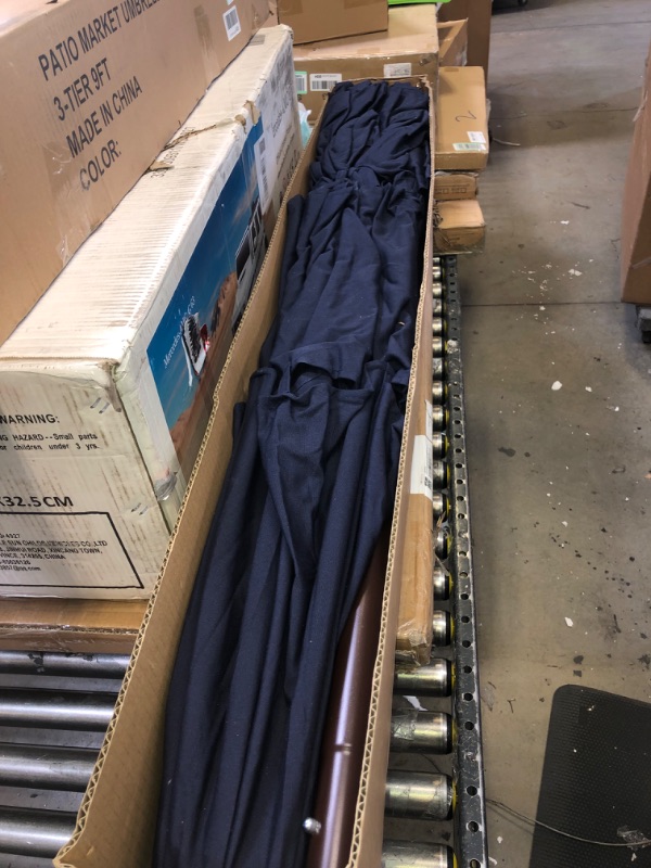 Photo 1 of EliteShade USA 10-Year-Non-Fading Sunumbrella 9Ft 3 Tiers Market Umbrella Patio Umbrella Outdoor Table Umbrella with Ventilation,Navy Blue Navy Blue 9ft