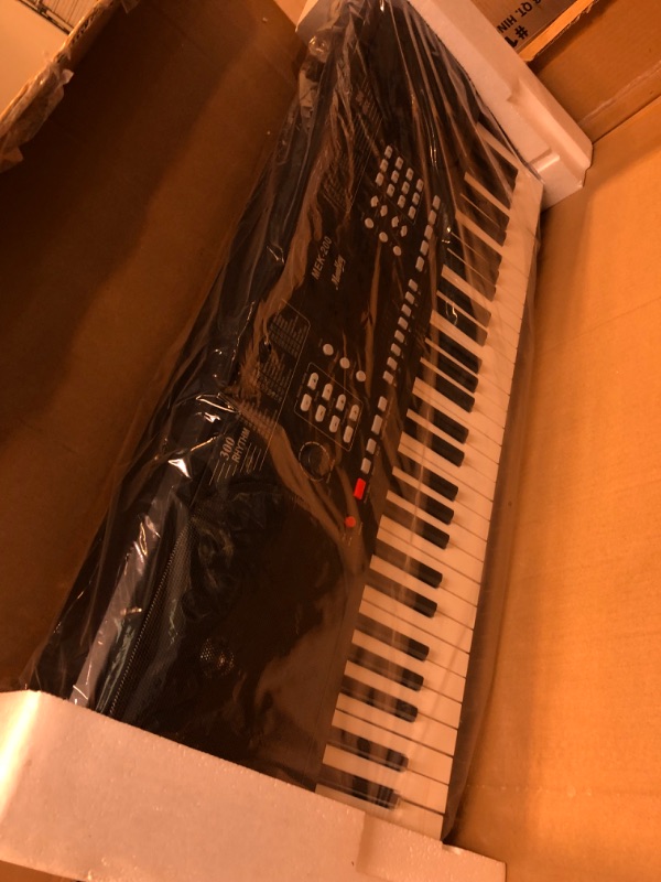 Photo 3 of Moukey Keyboard Piano, 61 Key Piano Keyboard, Full-Size Electric Piano, Superior Sound, Powerful Functions, Durable keys, Electric Keyboard with Music Stand and Power Adapter, Portable Music Keyboard MEK-61 Key Keyboard