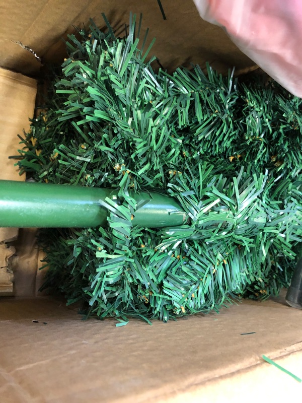 Photo 1 of 7.5ft Artificial Christmas Tree, Xmas Premium Spruce North Valley Holiday Hinged Pine Decorations Trees for Home Office Party Indoor Outdoor Decoration w/ 450 Branch Tips Easy Assembly, Foldable Base 7.5 ft