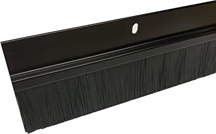 Photo 1 of 3 FT Brush Sweep Door Sweep with 1 1/2" Black Brush -100% Made in USA (Black)