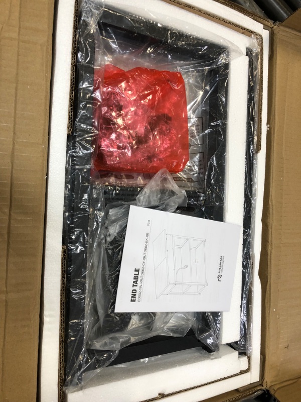 Photo 1 of Rolanstar End Table with Charging Station & USB Ports,Narrow End Table with Storage Shelves, Flip Top Side Table, Bedside Nightstand,Sofa Side Table for Small Spaces, Living Room,Bedroom, Rustic Brown 1 Rustic Brown