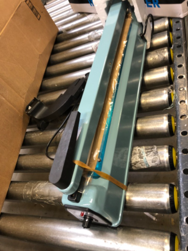 Photo 1 of 16"/400mm Impulse Heat Sealing Machine Manual Hand Sealer Heat Seal Packing for Tubing Poly, Plastic Bag, Sealing Food, Meal with Free Replacement Repair Element Kit Using Pure Copper Transformer Blue