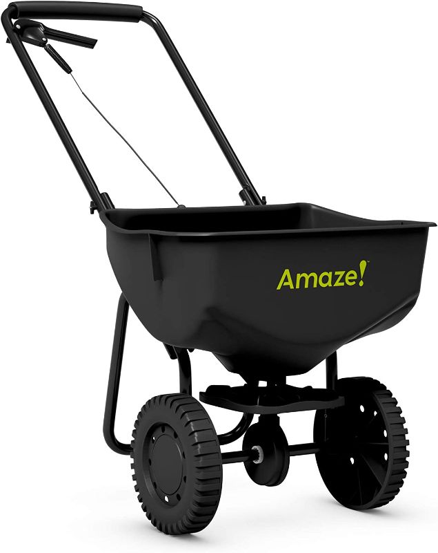 Photo 1 of AMAZE 75201 Broadcast Spreader-Quickly and Accurately Apply up to 10,000 sq. ft. of Grass Seed, Fertilizer, and Other Lawn Care Products to Your Yard, 75201-1
