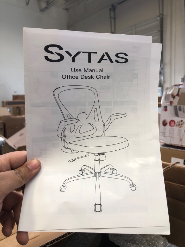 Photo 2 of Sytas Home Office Chair Ergonomic, Mesh Desk Chair Lumbar Support, Ergonomic Computer Chair Adjustable Armrest
MISSING HARDWARE*****************