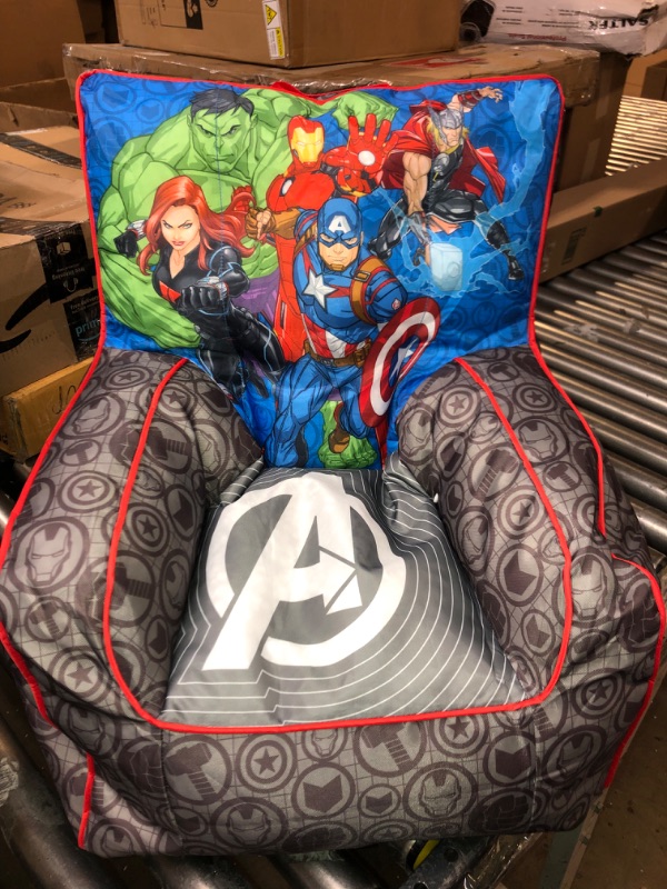 Photo 3 of Marvel Avengers Toddler Nylon Bean Bag Chair with Piping & Top Carry Handle