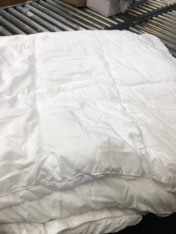 Photo 2 of All Season Comforter Full Size – White Comforter Full - Plush Siliconized Fiberfill - Box Stitched