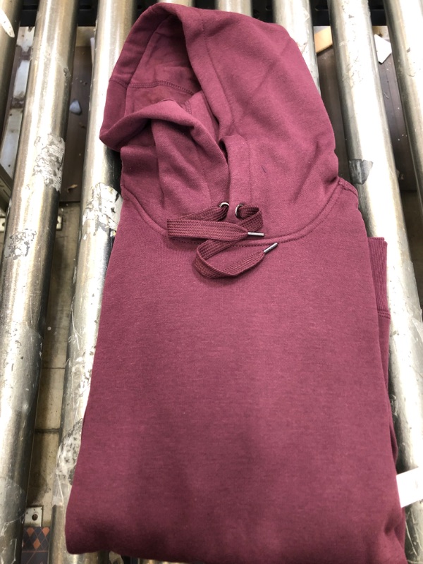 Photo 2 of Amazon Essentials Men's Hooded Fleece Sweatshirt (Available in Big & Tall) X-Small Burgundy