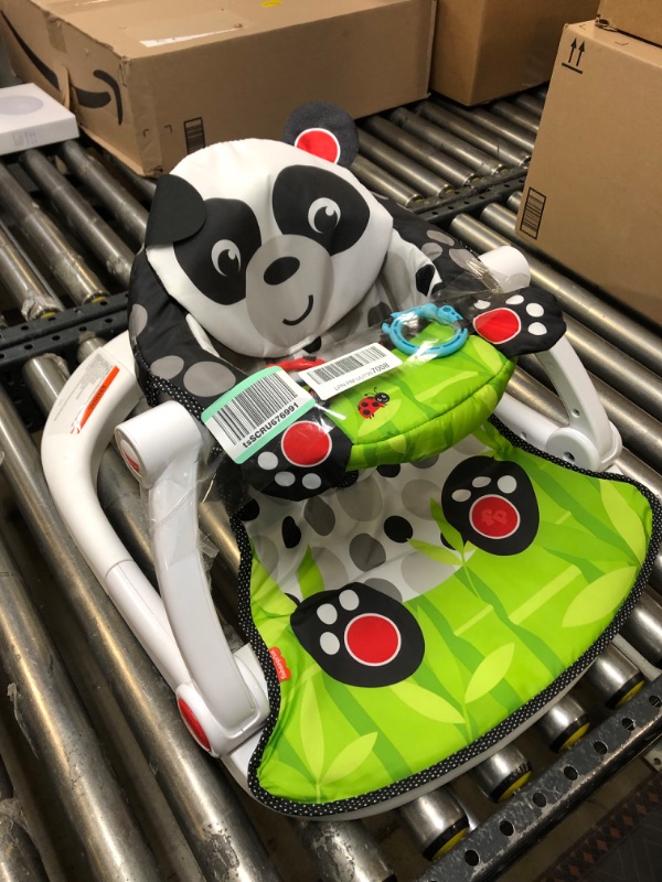 Photo 2 of Fisher-Price Portable Baby Chair, Sit-Me-Up Floor Seat with Removable Toys Plus Crinkle & Squeaker Seat Pad, Panda Paws
 ---------- MISSING TOYS