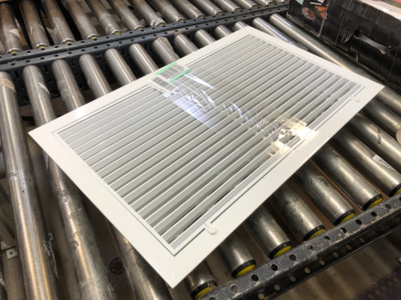 Photo 3 of 24" X 14" Aluminum Return Filter Grille - Easy Airflow - Linear Bar Grilles [Outer Dimensions: 25.75w X 15.75h] ---------- MISSING HARDWARE