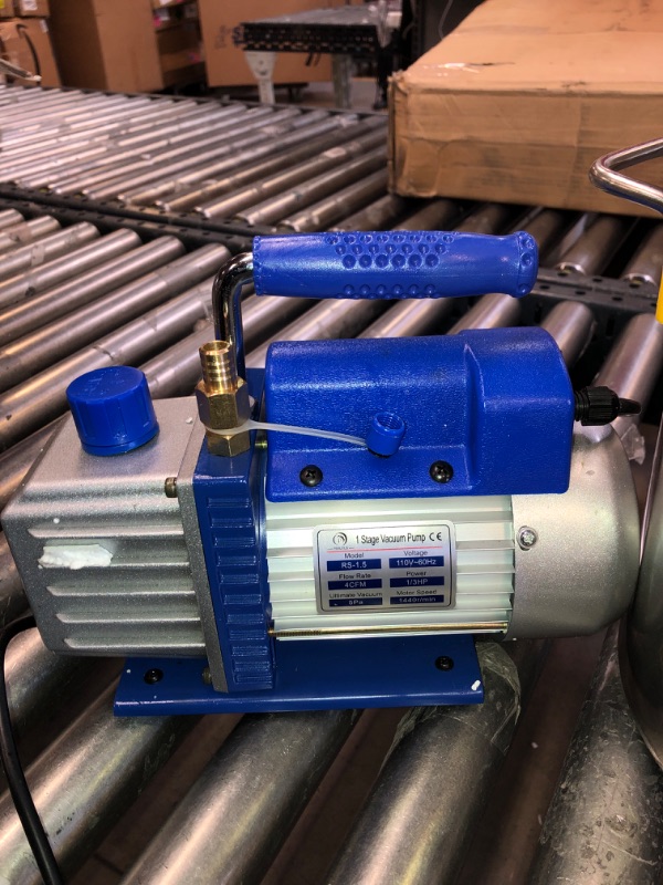 Photo 5 of P PBAUTOS 3CFM 1/4HP Single Stage Vacuum Pump with 2 Gallon Tempered Glass Lid Vacuum Chamber, Stainless Steel Degassing Chamber with Pump, No Oil Included, Perfect for Wood Stabilization
