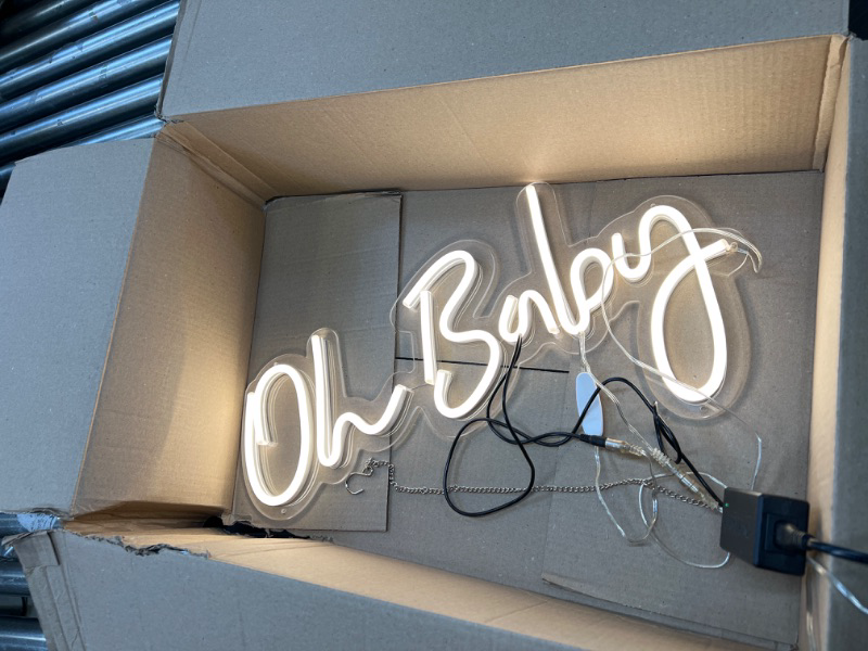 Photo 1 of "Oh Baby" neon sign