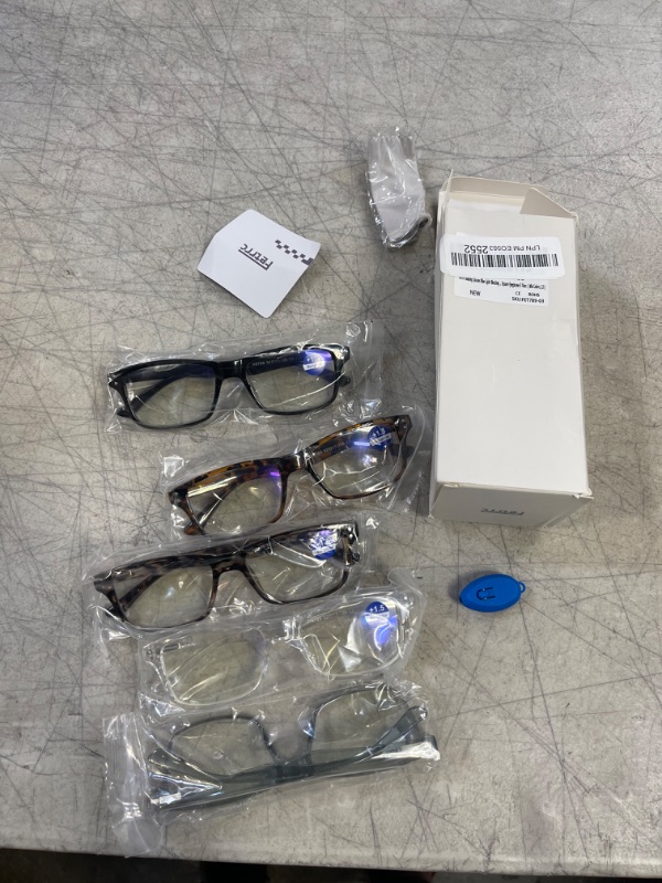 Photo 1 of Fetrrc Reading Glasses Blue Light Blocking for Women, Computer Glasses, Anti UV/Glare/Fatigue Fashion Square Fake Eyeglasses 5 Pairs (Mix Colors, 0.0) A-mix1.5  0.0 x