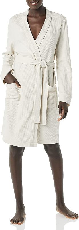 Photo 1 of Amazon Essentials Women's Lightweight Waffle Mid-Length Robe (s
