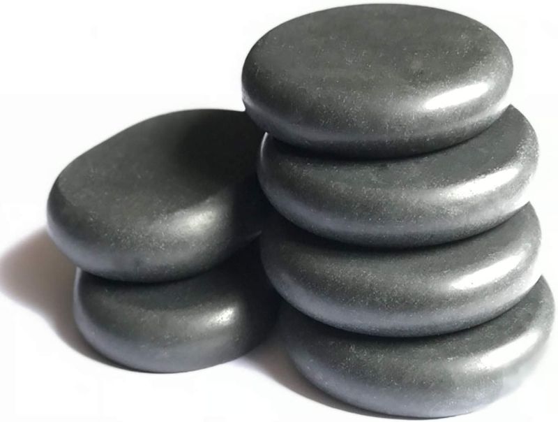 Photo 1 of ActiveBliss Hot Stones - 6 Large Essential Massage Stones Set (3.15in) for Professional or Home spa, Relaxing, Healing, Pain Relief
