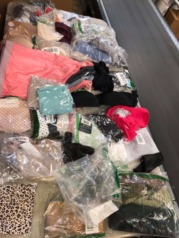 Photo 1 of 30 piece bag lot men and women  underwear socks and bra different sizes new and used 