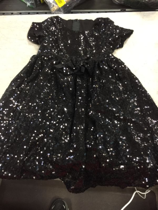 Photo 2 of Cilucu Flower Girl Dress Baby Toddlers Sequin Dress Kids Party Dress Bridesmaid Wedding Gown 6 Black